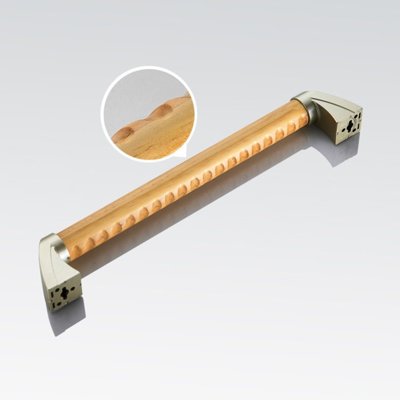 Barra de agarre de ducha antideslizante, barra de agarre de baño de madera maciza cromada, mango de equilibrio de baño, soporte de riel de mano de seguridad