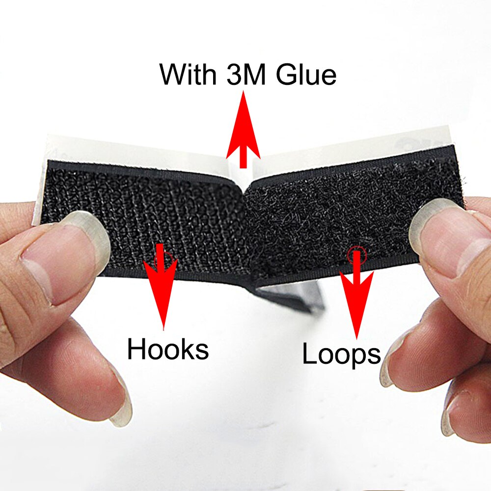 3M/lot Strong Self Adhesive Velcros Fastener Tape Nylon Hooks and Loops Sticker Magic Tape with Glue for DIY 20/25/30/38/50mm