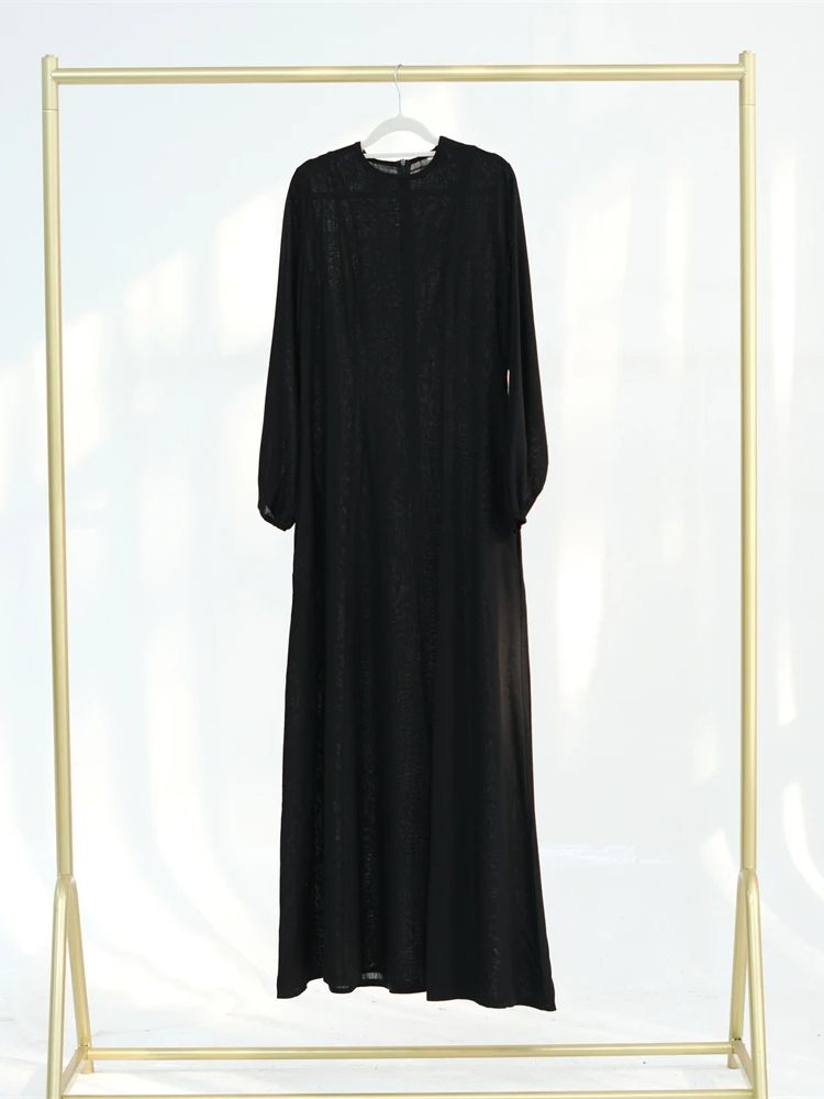 Abaya-Robe musulmane arabe pour femmes, vêtements de prière modestes, caftan Kebaya, robe éducative, Ramadan, Dubaï: S / Black