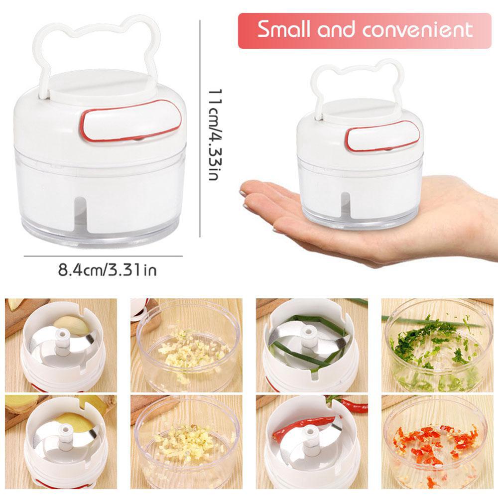 Mini Garlic Slicer Household Mincing Machine Minced Hand Pull Grinder Grill Vegetable Meat Kitchen Multi Chopper Shredder Gadget