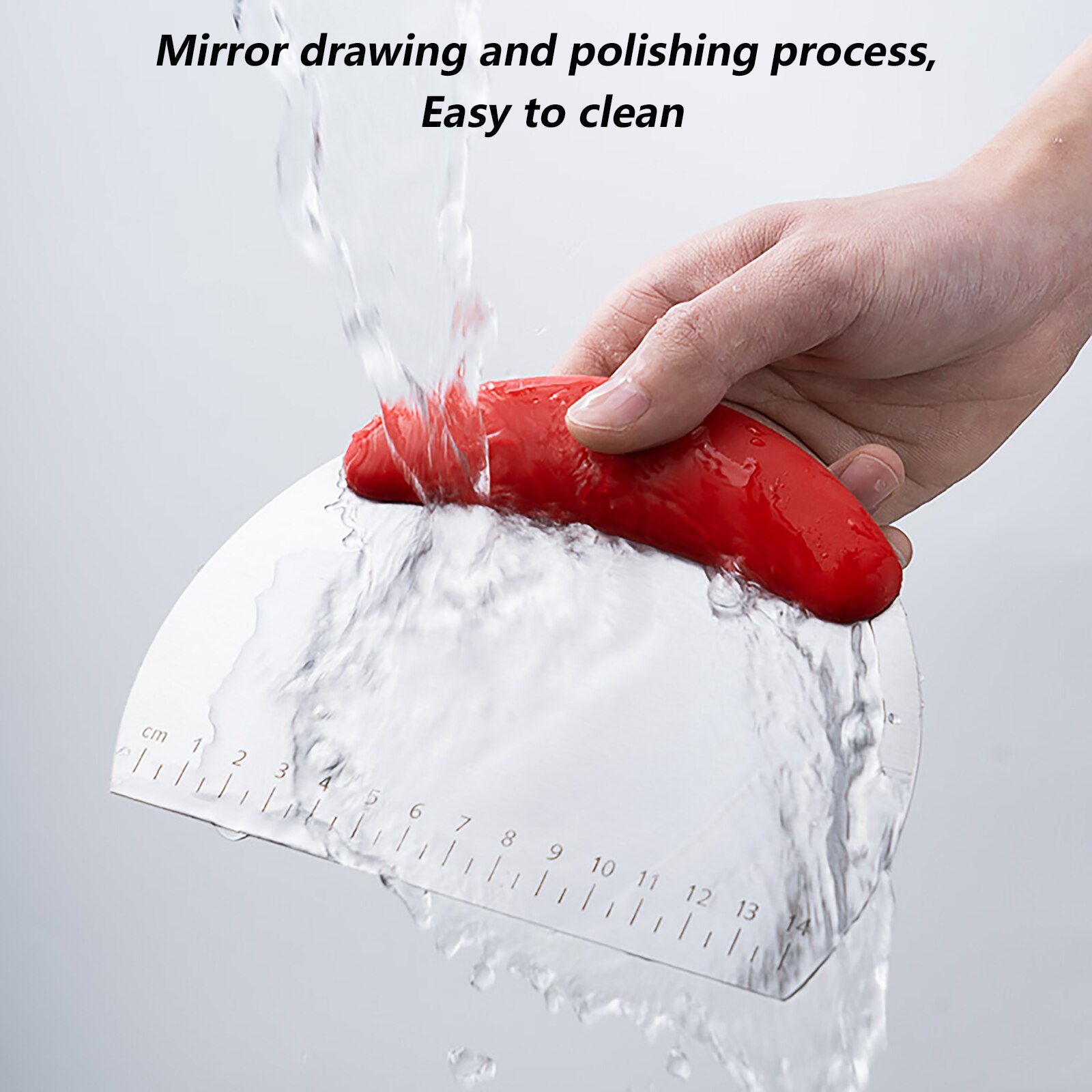 Kitchen Dough Scraper with Scale Stainless Steel Flour Dough Pizza Scraper Baking Utensils Pastry Spatula Baking Tools