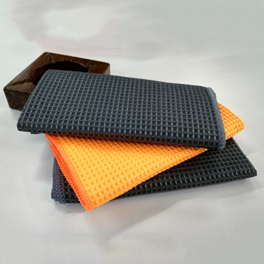 Microfibra paños de limpieza del coche Waffle pulido Wipe Auto limpieza Toalla de secado absorbente
