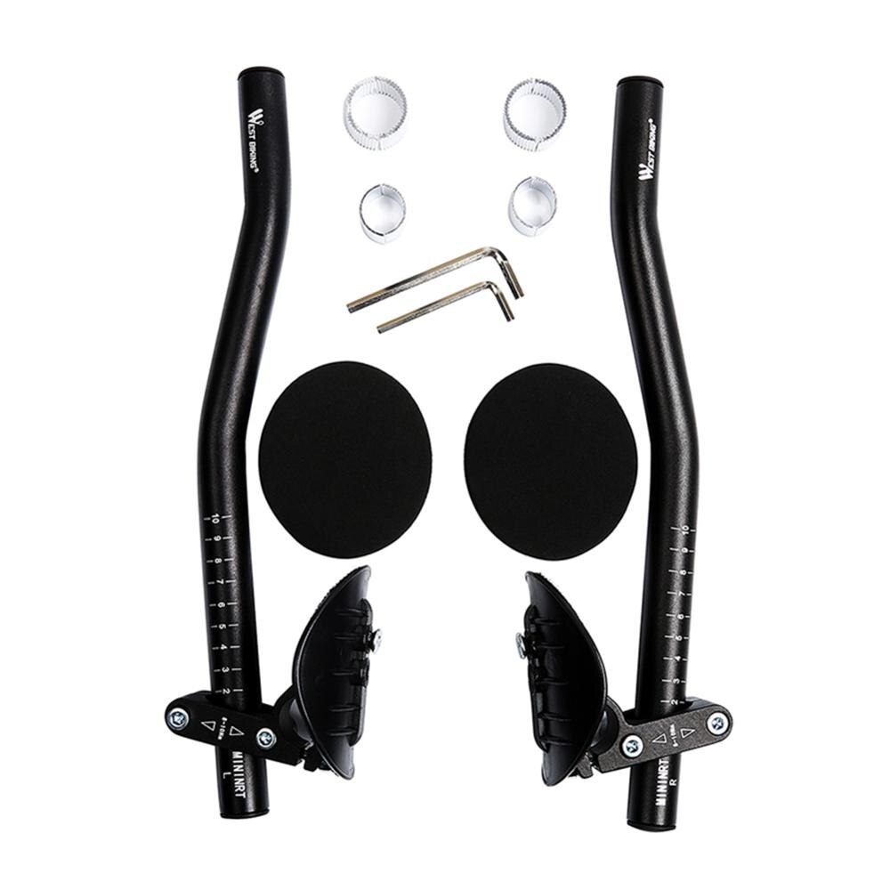 Bicycle Rest TT Handlebar Clip on Aero Bars Handlebar Extension Triathlon Aerobars Tri Bars MTB Road Bike Cycling Rest Handlebar