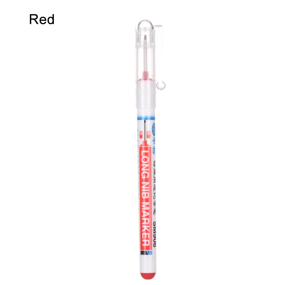 20mm Deep Hole Long Head Markers Multifunction Waterproof Quick-drying Marker for Paper Metal Glass Cotton Leather Woodworking: Red