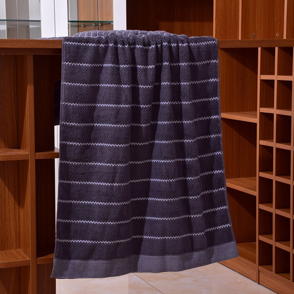 Bath Towel for Adults Cotton Thickened 70x140cm Stripes Absorbent Soft Bathroom Towel Set Face Hand Towels Home Hotel Quick Dry