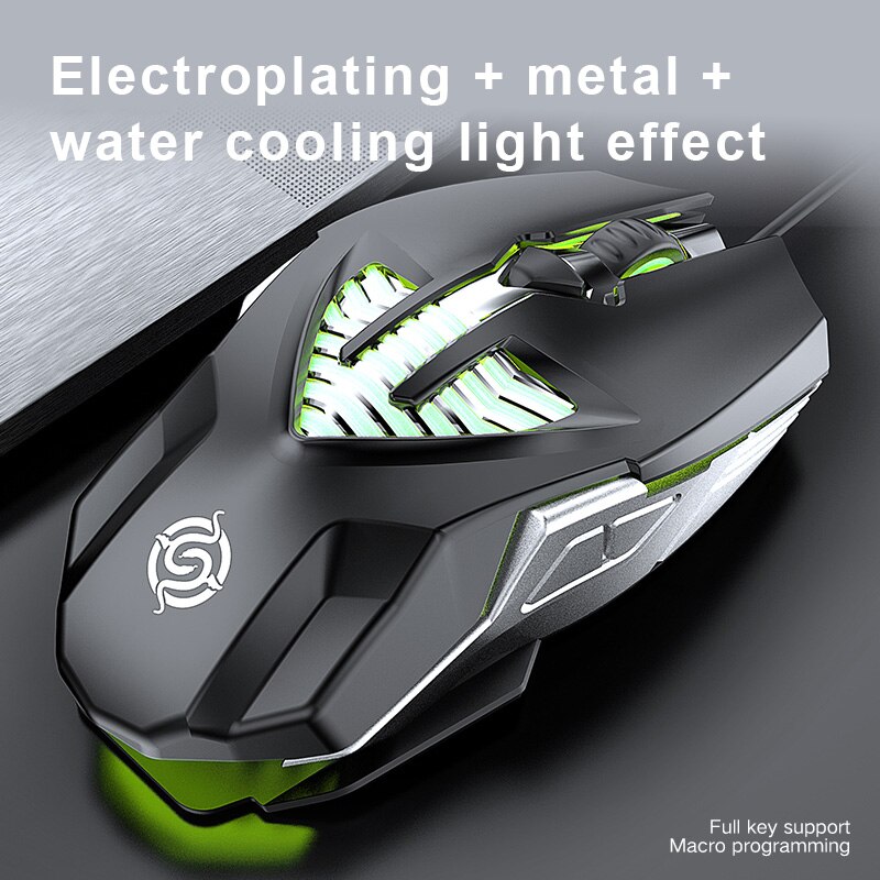 Competitive Gaming Mouse Usb 6 Button Macro Definition Metal Mouse Desktop Notebook Mouse