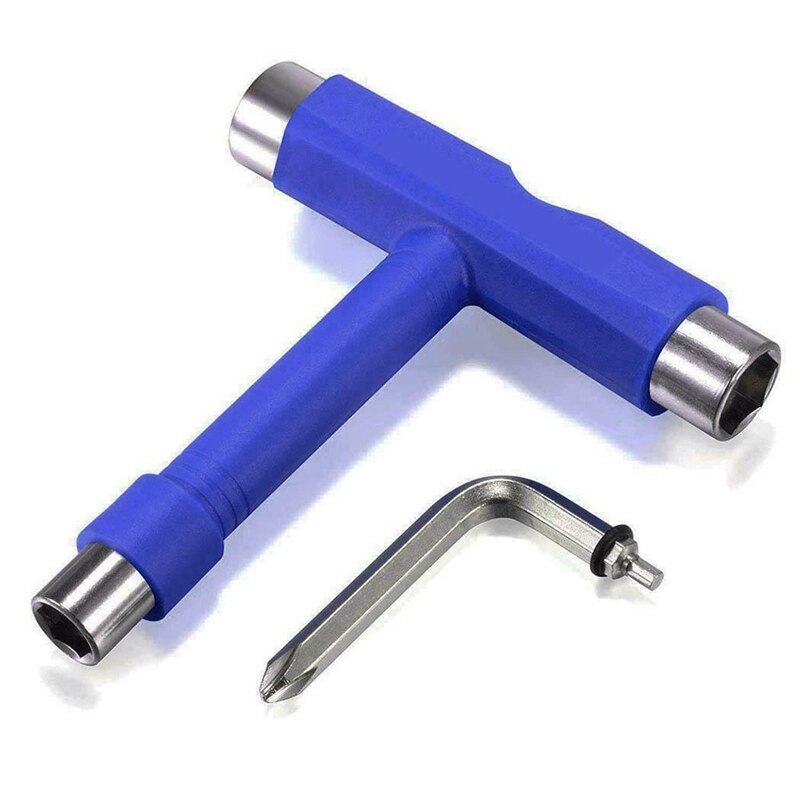 Tudo-em-um profissional t-tipo skate ferramenta chave de fenda soquete multi-funcional skate ajustando t-tool