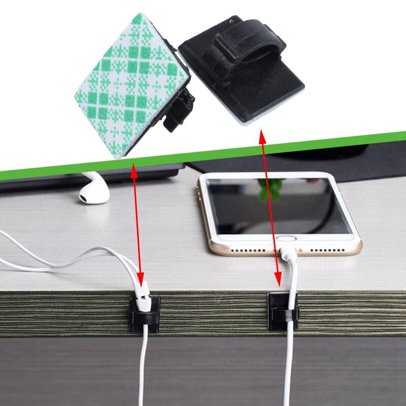 40Pcs Adhesive Car Cable Clips Cable Winder Wire Tie Fixer Houder Cord Organizer Management Bureau Kabelbinder Klemmen