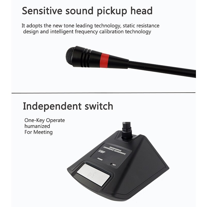 Wireless Microphone Desktop Gooseneck Condenser Microphone for Computer Teaching Conference Room