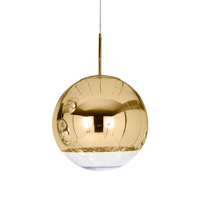 Moderne pendellamper sølv spejlkugle glas pendellamper industriel indretning hjem rumkugle hængende lys hjem industriled