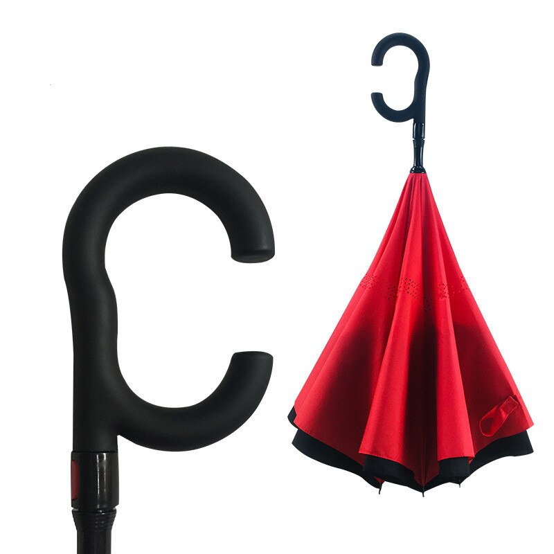 Windproof Women Sun and Rain invertido Paraguas Man Umbrellas C Handle Parapluie Reverse Umbrella Inverted Anti UV Umbrella