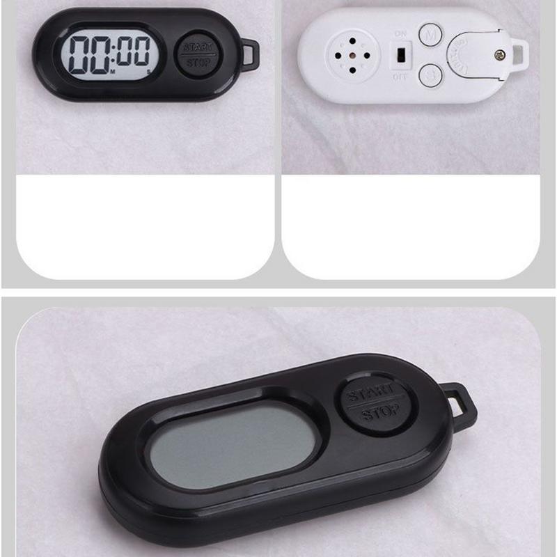 Elektronische klok Sleutelhanger stopwatch-poorten Kleine stop-timer Sleutelhanger LCD-scherm Digitale klok Lichtgewicht countdown-accessoires