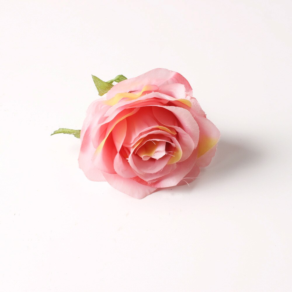 6 Pcs Wedding Rose Servet Ring Bloem Servet Ring Voelen Simulatie Bloem Servet Gesp: Licht Geel