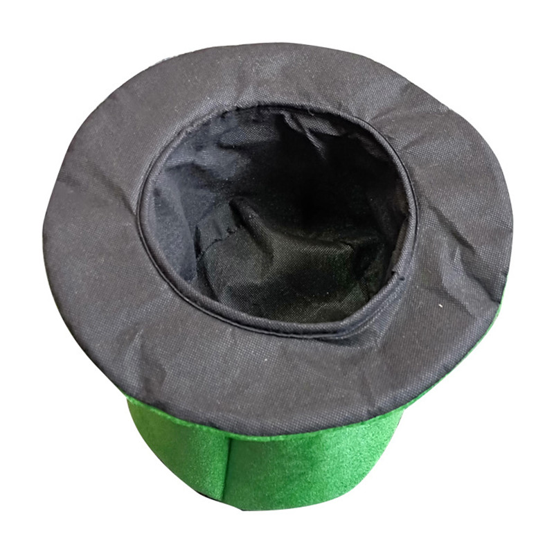 Irish Shamrock Hat Green Velvet Top Hat Happy St. Patrick'S Day Party Costume Hat Green Four-Leaf Clover Costume Props