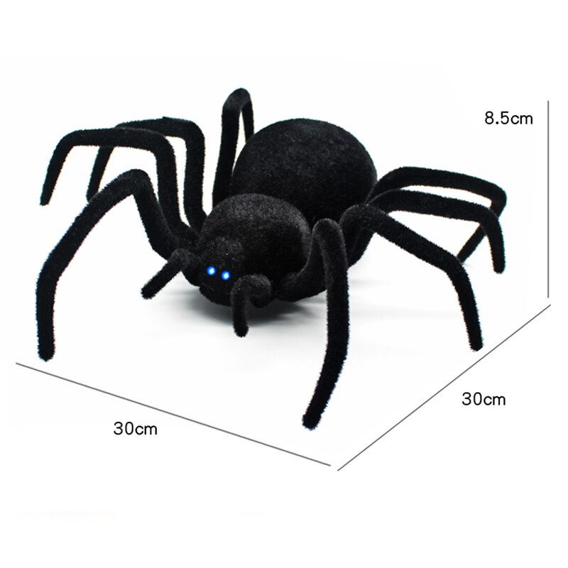 30CM Remote Control Realistic RC Spider Scary Toy Prank Model A Giant Black Widow Spider Halloween Toy GiftsInfrared