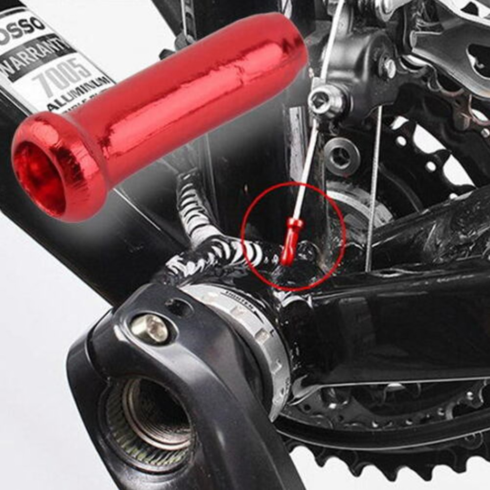 50Pcs Aluminum Bicycle Bike Brake Shifter Derailleur Inner Cable Wire End Caps Bike part bicycle Accessories