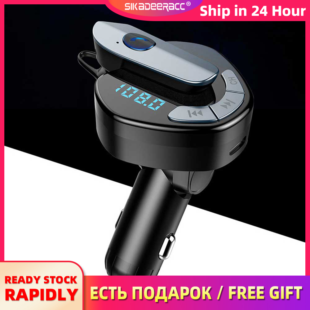 Bluetooth-autoladegerät mit kopfhörern,  mp3 -player-adapter, hd-freisprechfunktion und led-display für iphone 11 pro, xiaomi und samsung zubehör
