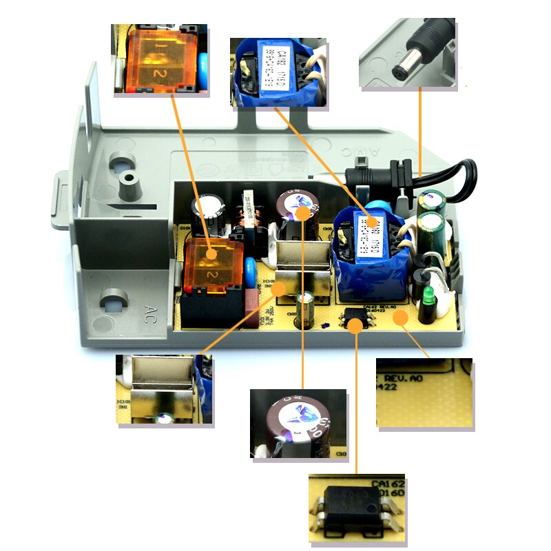 Originele dahua cctv adapter waterdichte buiten dh-pfm 300 voeding uitgang 12v 2a ingang 180 ~ 260v aan/uit schakelaar voor cctv camera