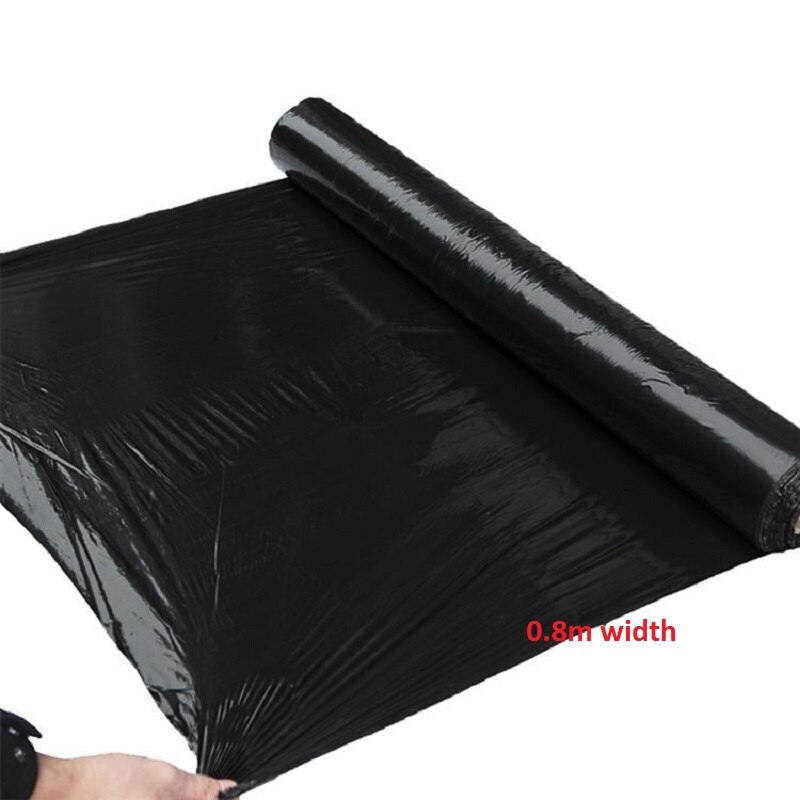 Película plástica especial para cultivo de plantas, mantillo negro para deshierbe Agricultura, 0,8 m de ancho, gruesa, 0,01mm, invernadero de verduras, fresa