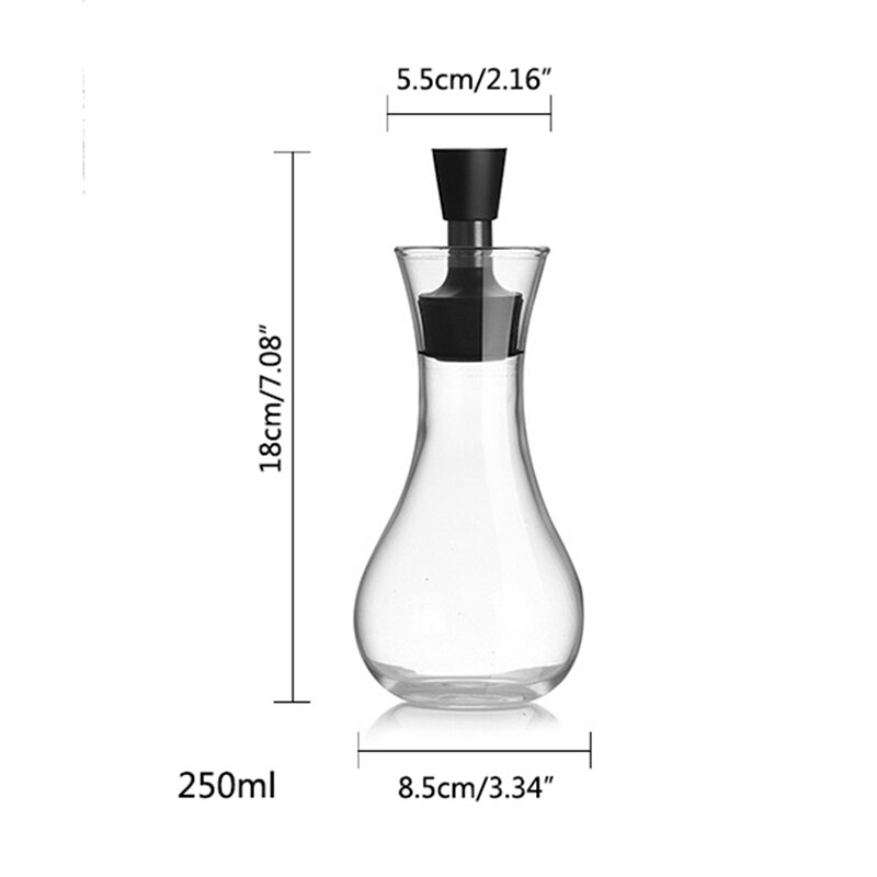 Burette en verre distributeur d'huile d'olive bouteilles Sauce bateaux verseur bec décanteur huile vinaigre bouteille Sauce conteneur Pot outils de cuisine 2