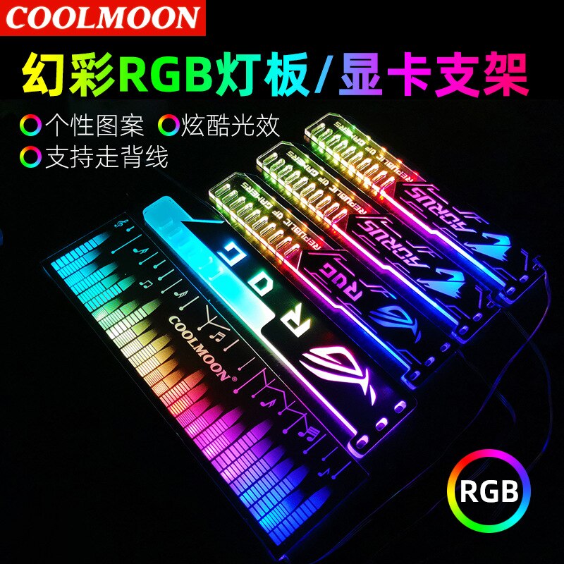 Grafische kaarthouder rgb 25cm grafische partnerhouder coole kleurveranderende voeding magazijn lichtbord ledstrip magnetische s