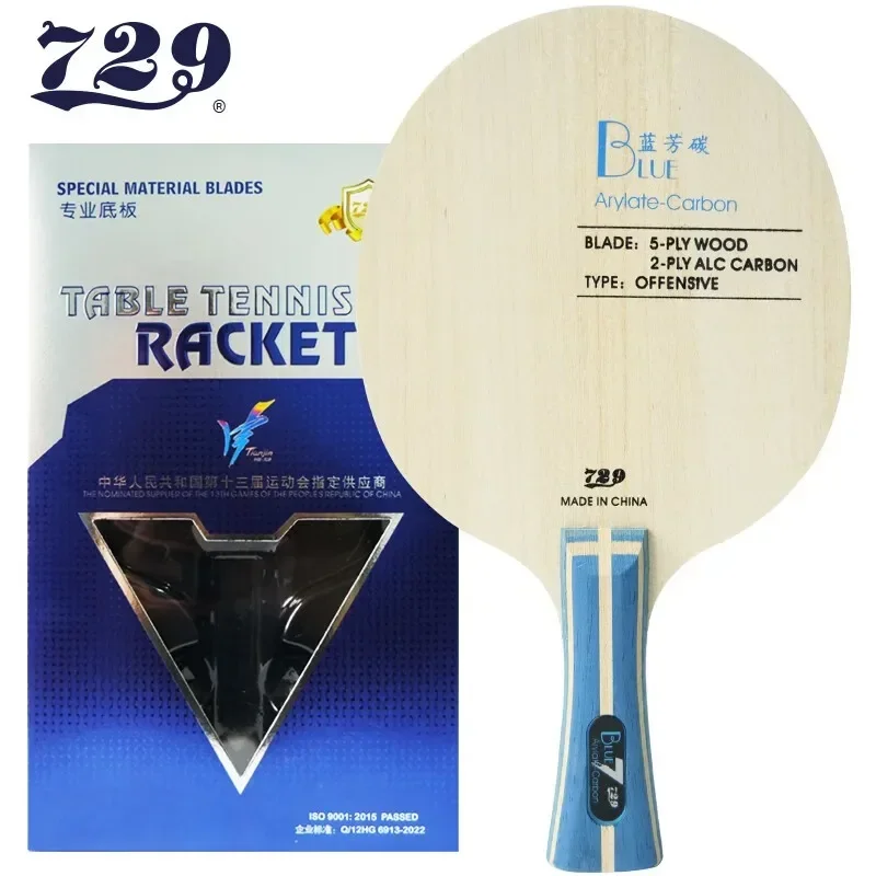Original 729 Freundschaft Gelb ALC Tischtennisschläger 5 Holz 2 Arylate Kohlenstoff Professionelle Tischtennisschläger Blau ALC beleidigend: Gelb