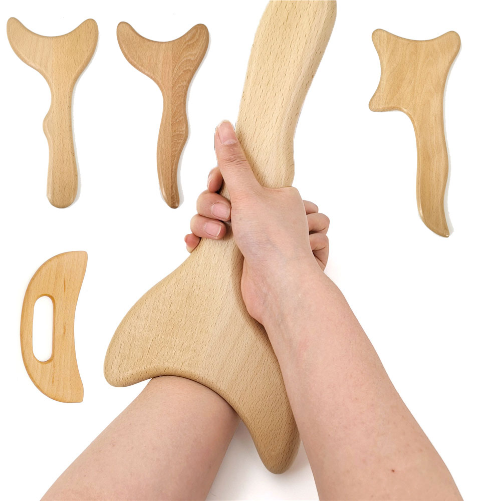 Planche à gratter en bois de hêtre, outil de massage Guasha pour le dos, le cou et le corps, planche de dragage de beauté méridienne satisfaite, planche d'acupuncture,