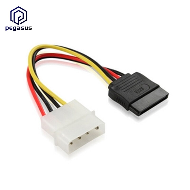 15CM IDE 4Pin Male to SATA POWER 15PIN Female Hard Disk Cable: Default Title
