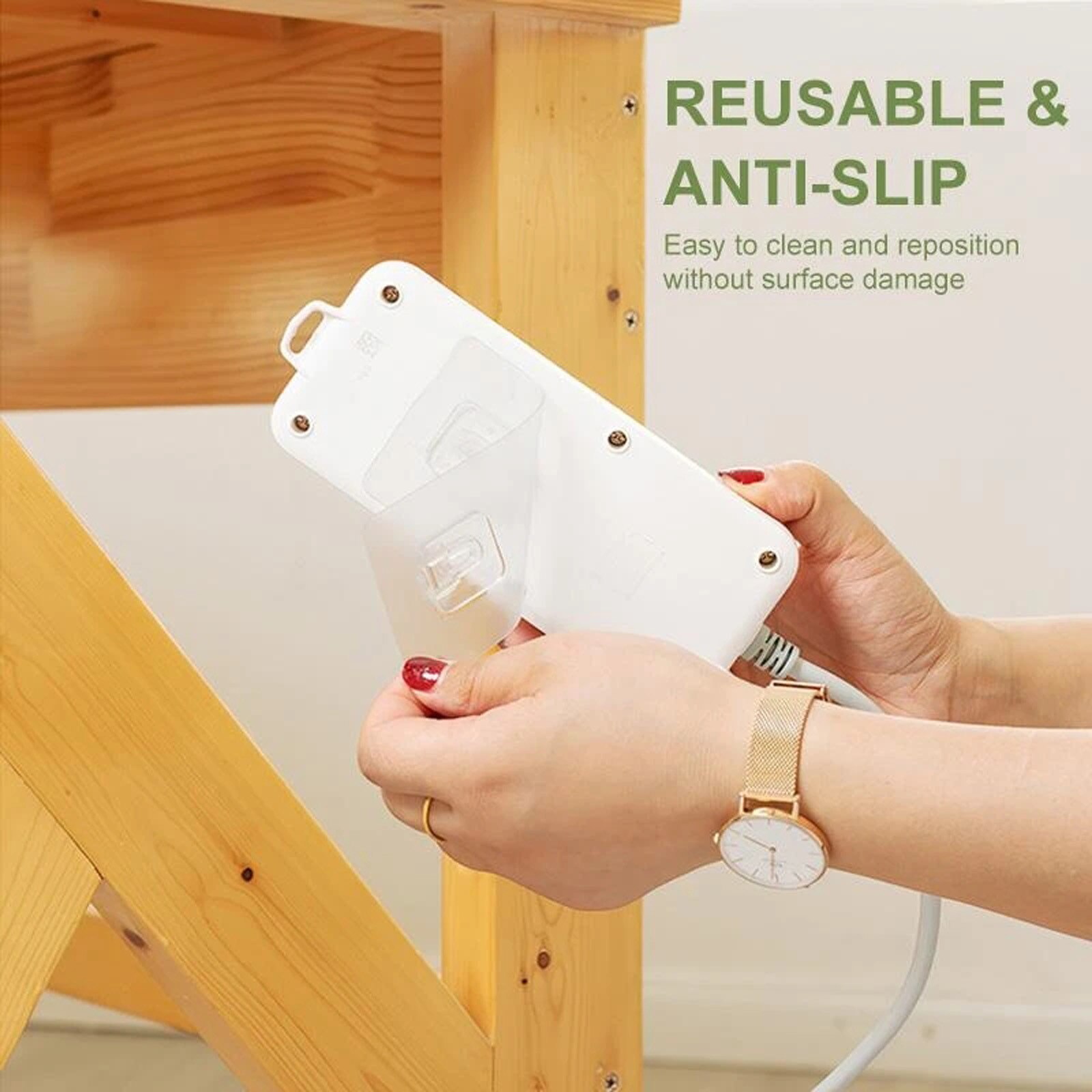 10 Paar Dubbelzijdig Muur Lijm Haak Pasta Plug Socket Houder Kabel Opslag Plug Vaststelling Organiseren Seamles Waterdichte Herbruikbare