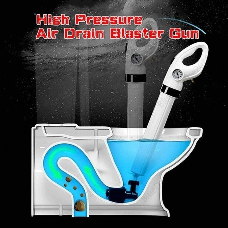 Hoge Druk Ontstopper Lucht - Flexibel - PP Cup - Toilet & Keuken Verstopping Verwijderaar