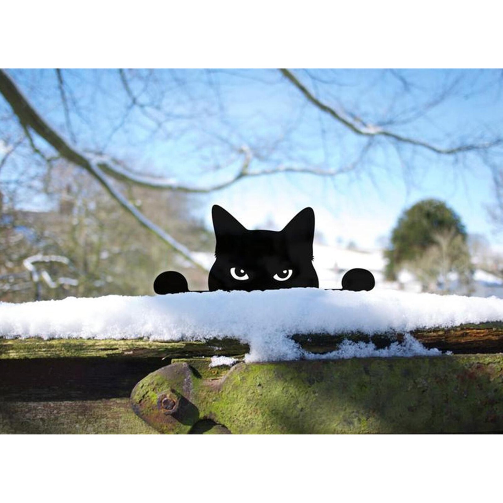 Trädgård djur katt staket tittare post topper gård konst hängare skulptur fönster staty dekor