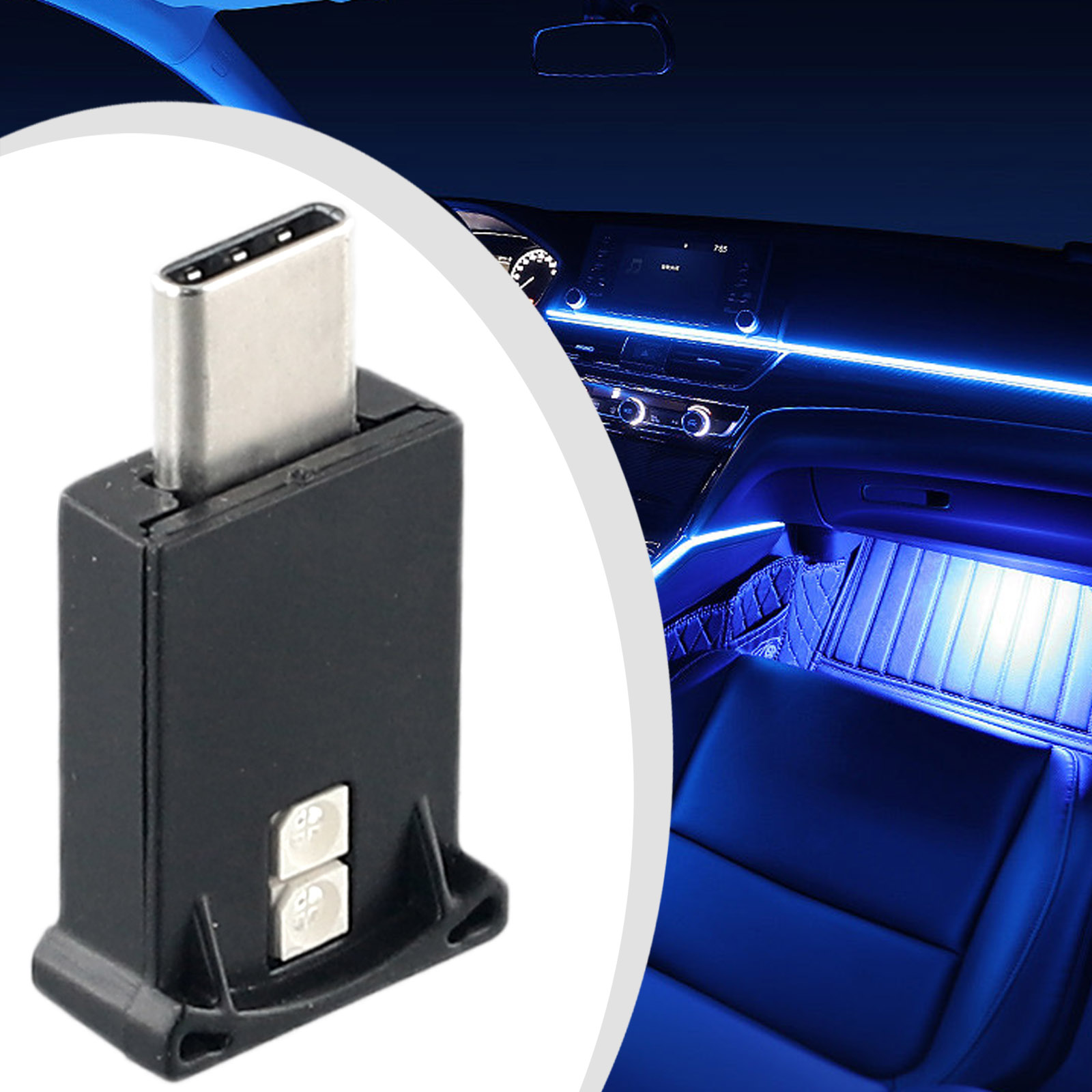 USB-C Type-C LED-interieurverlichting Neon Sfeer Omgevingslampen voor auto Binnen Buitenverlichting Lamp Auto Auto-accessoires Onderdelen
