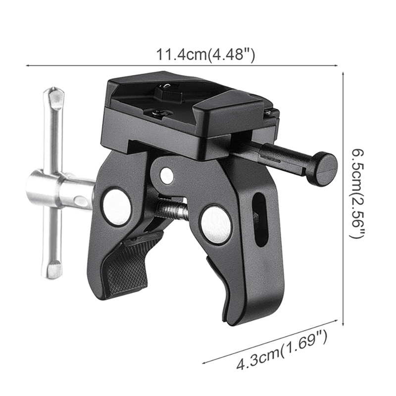 V-Mount Battery Adapter with Clamp for Mounting to Light Stand Tripod for V-Mount Battery to Light Stand or Tripod