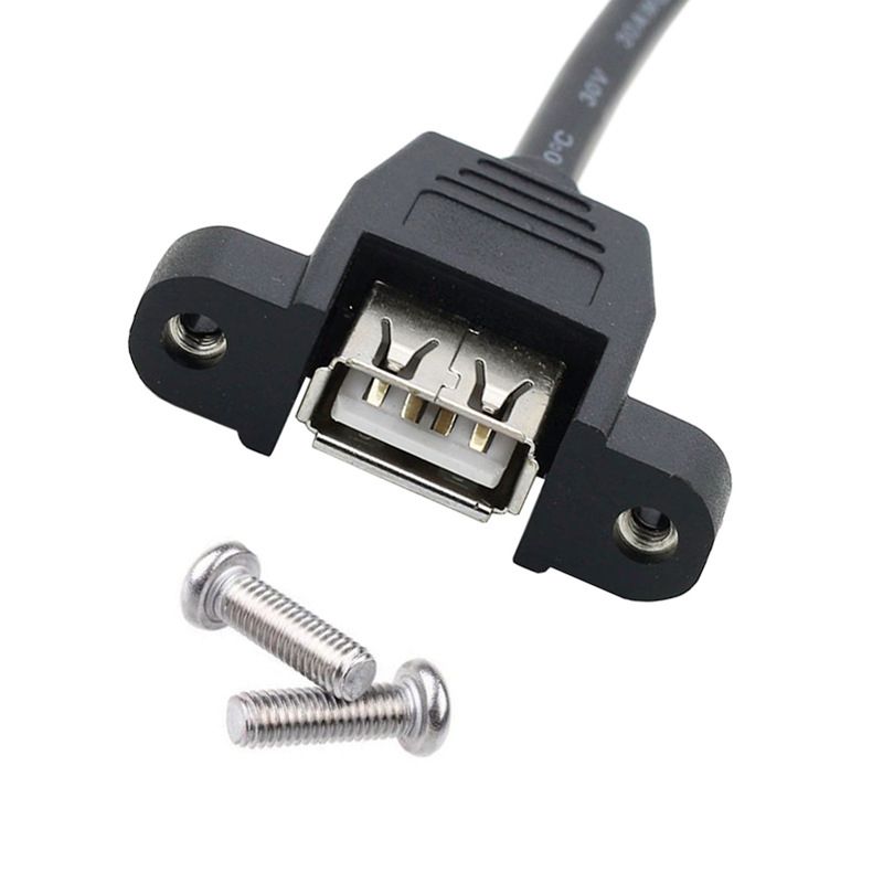 Usb 2.0 Afdrukken Datakabel Met Oren, B Man Naar Een Vrouw, Met Schroefgaten Die Kunnen Worden Bevestigd, Usb Vrouw Naar Mannelijke Printkabel