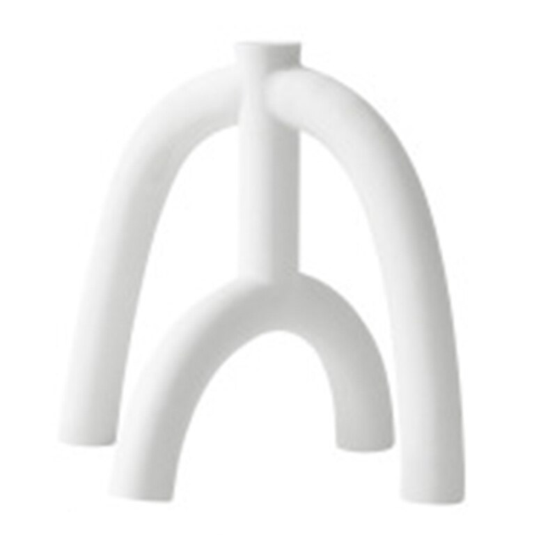 Sostenedor de vela de soporte para velas de cerámica minimalista soporte para candelita Tipo de Escritorio blanco Irregular: A4