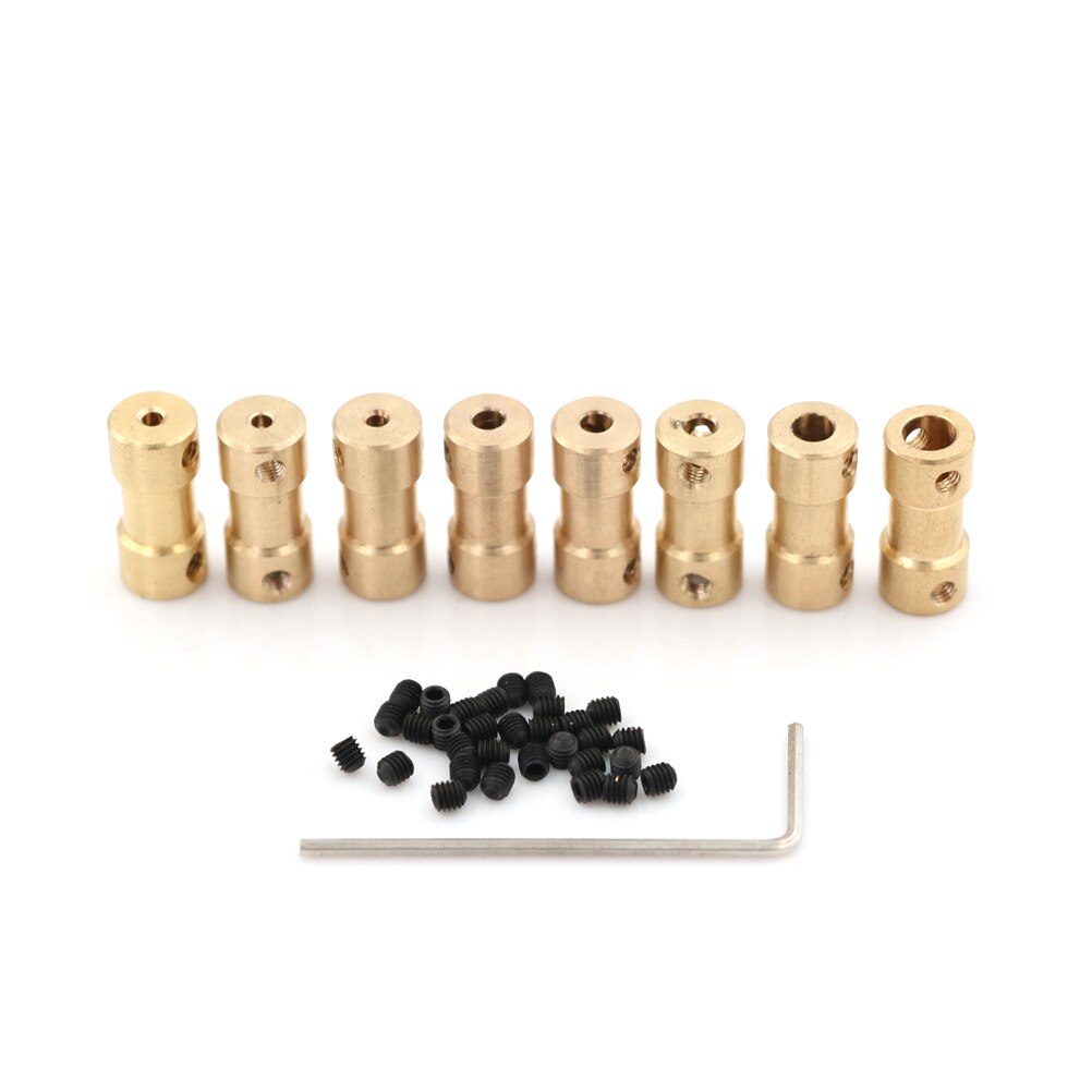 Brass Flexible Motor Shaft Coupling Coupler Motor Transmission Connector Drive Shaft 2mm 5 Connectors Boat Rc C22