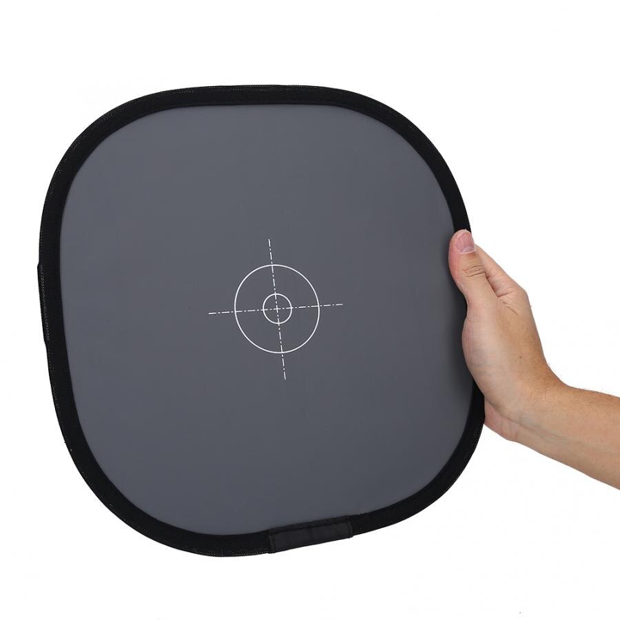 30cm 12 Inch Foldable 18% Gray Card Reflector White Balance Reference Card with Carry Bag Photography Double Face Focusing Board