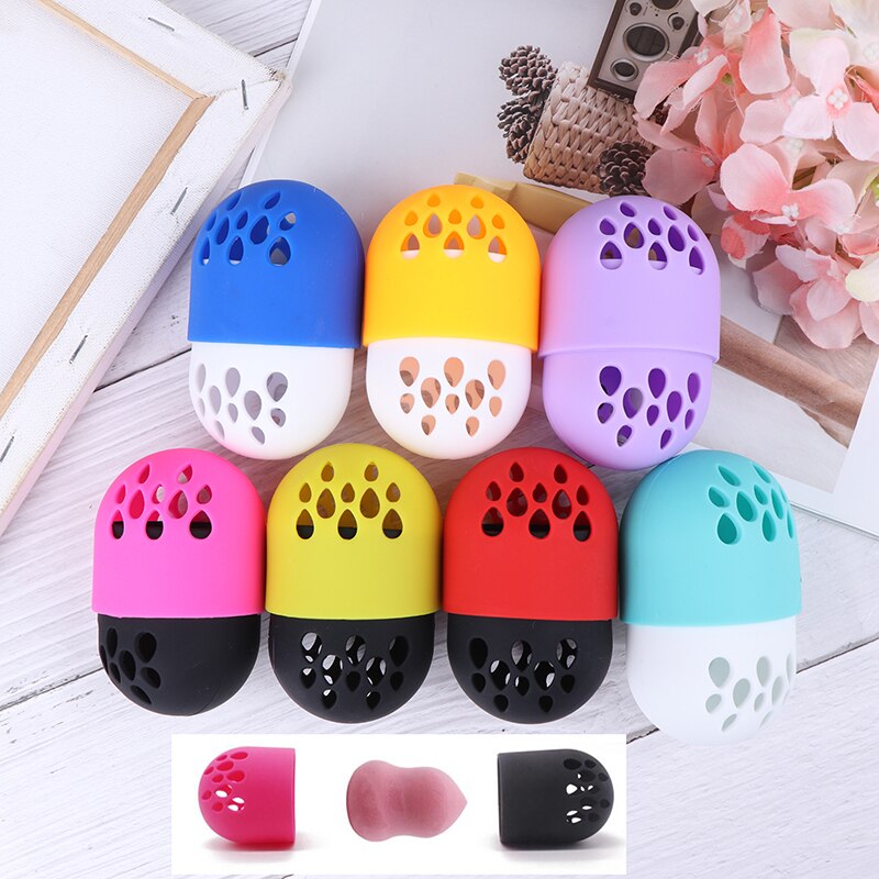 Esponja de maquillaje estante de exhibición cosmético licuadora funda de esponja soporte para esponjas de silicona suave polvo de secado de soplo soporte de huevo almohadilla de belleza