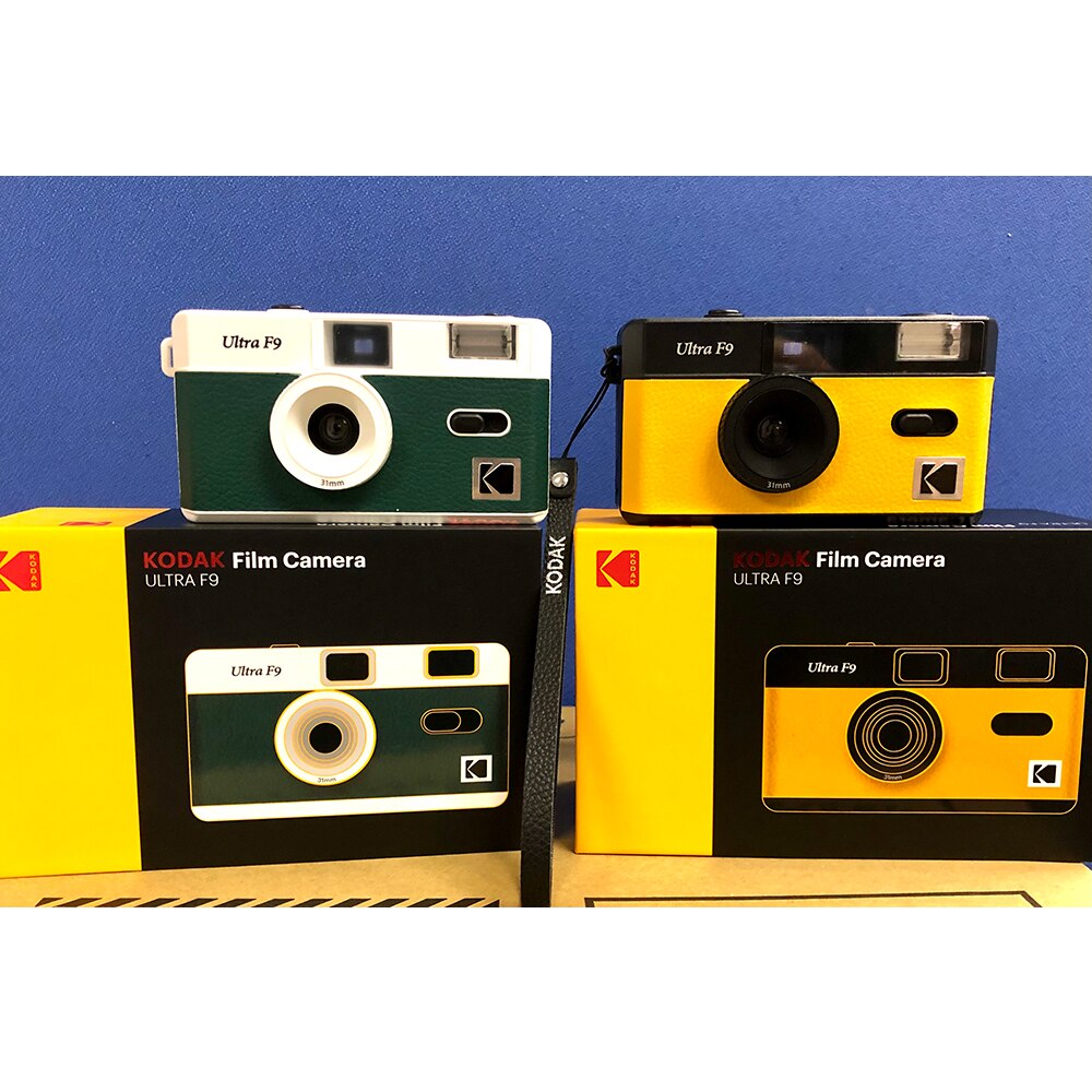 KODAK Vintage Retro Ultra F9 35mm Reusable Film Camera Yellow / Dark Night Green
