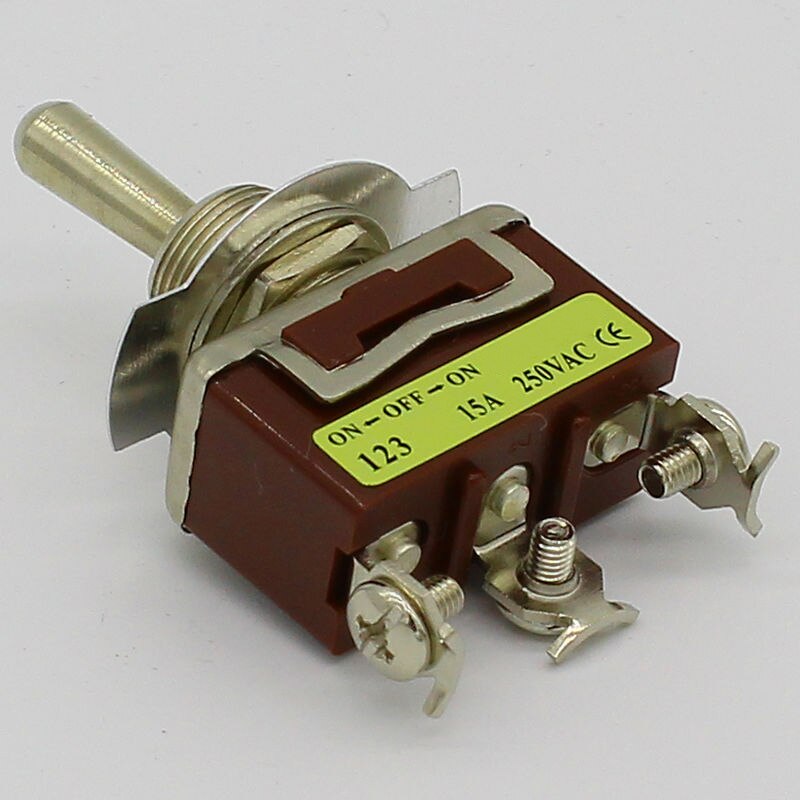 Silver Contacts 3 screw momentary toggle switch,(ON) OFF (ON) spring return