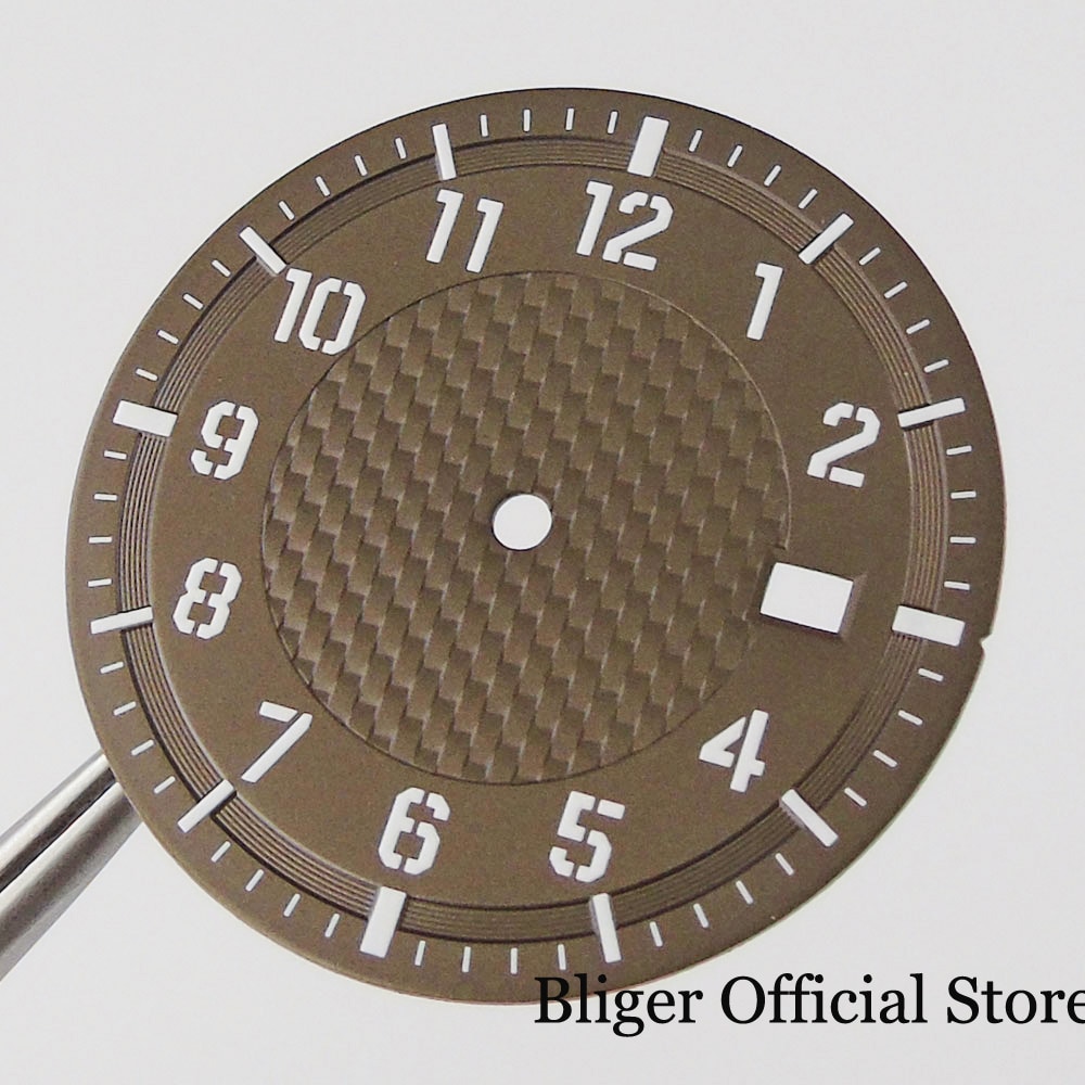 Bronzed Coated Automatic Watch Case Watch Dial Watch Needles fit NH35 NH35A Movement Solid Backcover