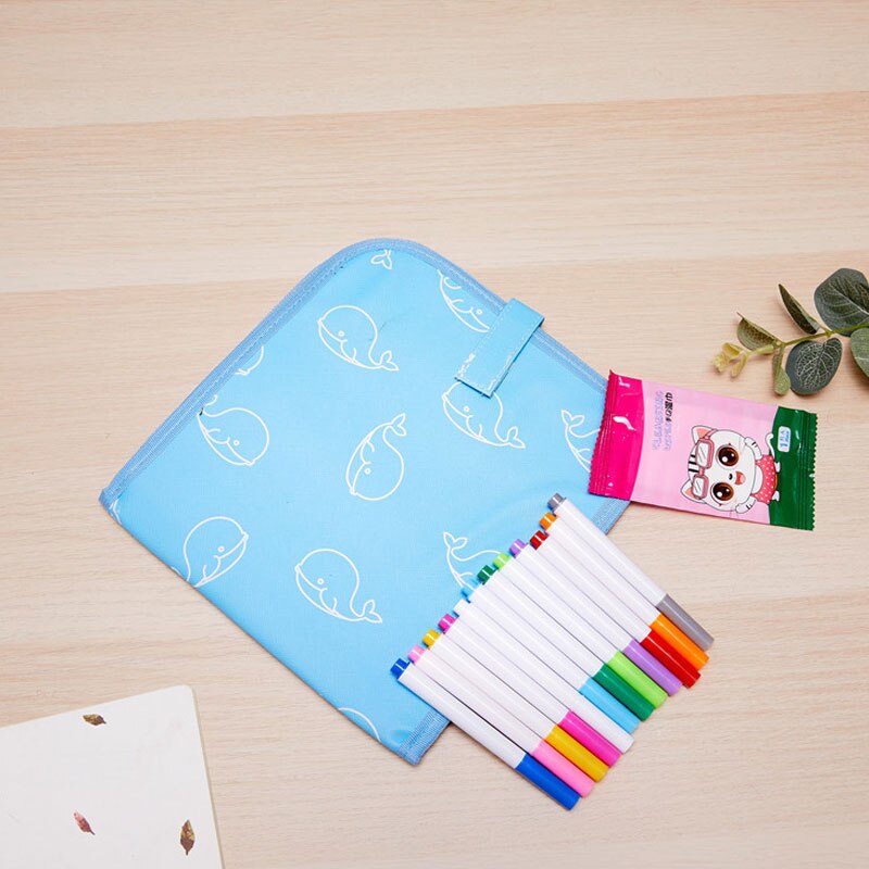 Kids Painting Book Portable Double-sided Erasable Drawing Animal Graffiti Writing Board Supplies Early Education: whale