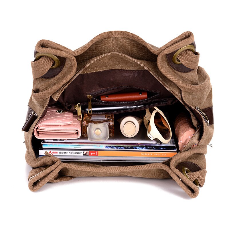 Weibliche Leinwand Tote Frauen Handtasche Frau Schulter Taschen Hobos Bolsa Feminina Große Kapazität Handtaschen Bolsos Mujer Sac