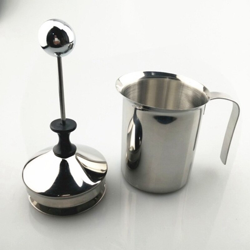 Filbake Doppel Schäumer Milch Shaker Cappuccino Pumpe Schäumer Edelstahl Hand Schäumende Maschine Melken Für Bubbler Kaffee Gerät