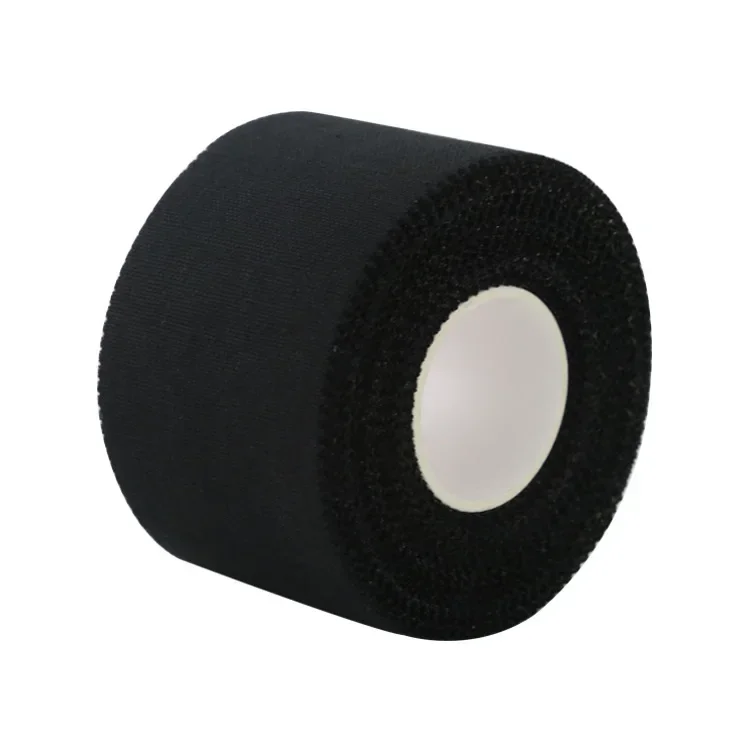 1pc atletische sport witte katoenen tape zaagtand zelfklevend verband voor spierknie pols vingers wrap bescherming spierondersteuning: Black