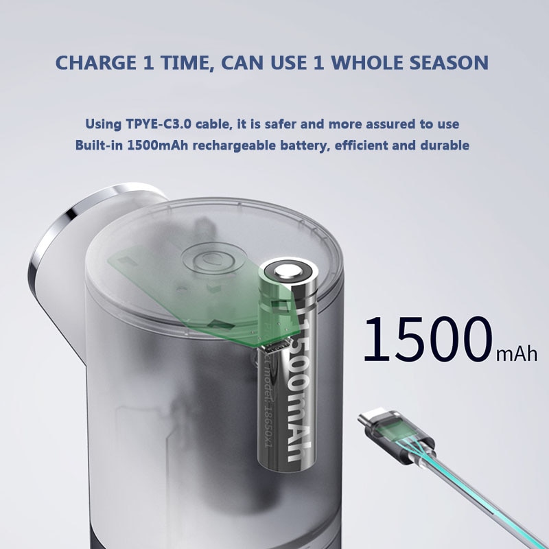 Dispenser di sapone automatico Xiaomi Dispenser di sapone liquido ricaricabile USB da 320ml Display digitale schiuma disinfettante per le mani
