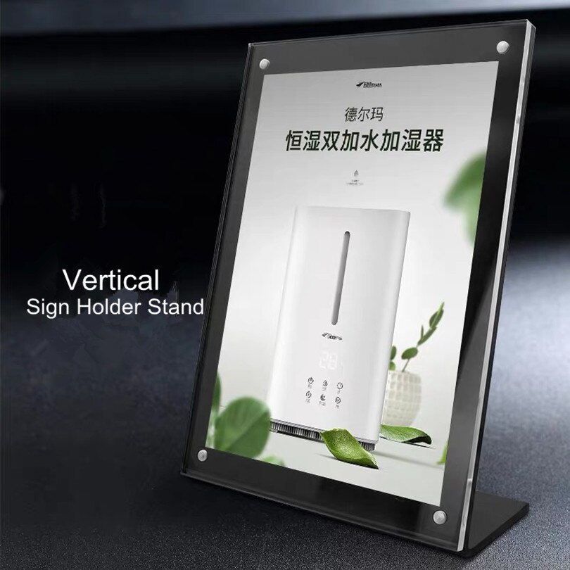 A5 akryl 2.5mm tykk meny borddisk plakatholder skilt display stativ lite skilt priskort etikett etikett stativ koffert