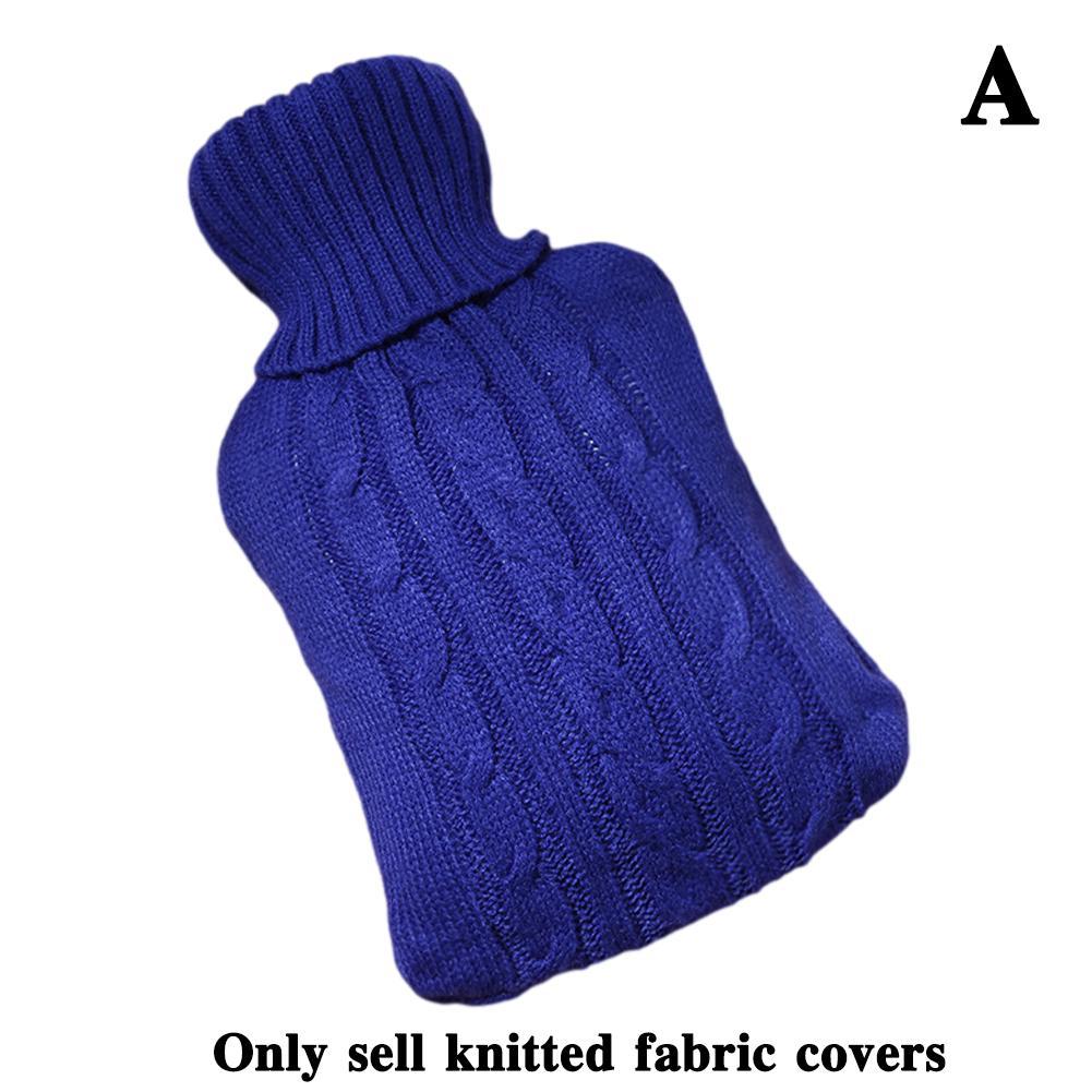 2000ml waterfles gebreide hoes effen kleur watergevulde winter zachte tas hoes hoes handdoek waterverwarmer  q9 l 2: A