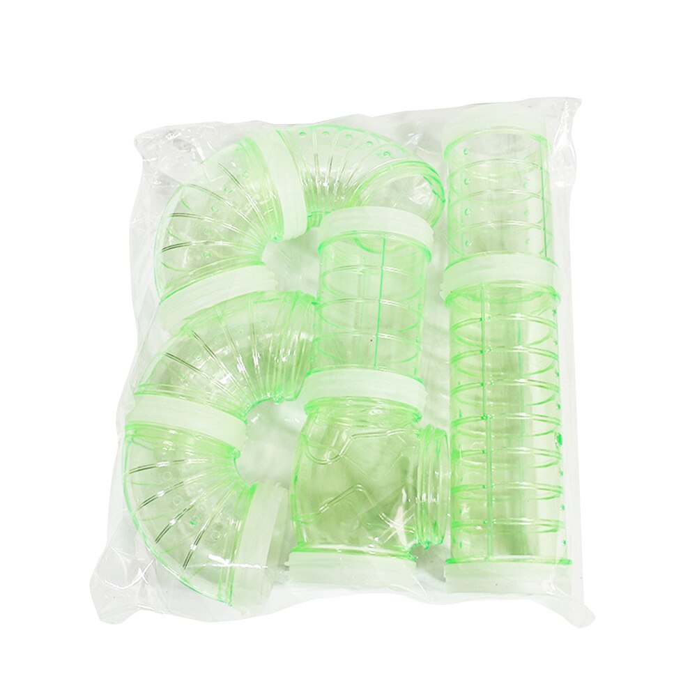 Túnel de plástico para hámster, tubería de entrenamiento para mascotas, herramientas de juego, juguetes externos, jaula multifuncional, accesorios para hámster: Green