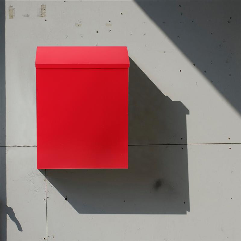 1pc Wall Mounted Mail Box Iron Letter Mail Box Iron Pastoral Style Mailbox Door Wall Letter Box Suggestion Box With Lock 30x23cm